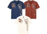 Atlas For Men - Maglietta "Henley"" Da Uomo (Confezione Da 3) AF2335 (3XL) (Ecru/Terracotta/Blu Navy)"