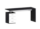 Schreibtisch Home Affaire "New Selina", Grau (Schiefer, Weiß Hochglanz), B:160Cm H:75Cm T:60Cm, Tische, Schreibtisch, Hochwertiges Ital. Design