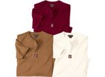 Atlas For Men - T-Shirt Da Uomo Con Collo A Bottone (Confezione Da 3) AF2202 (3XL) (Borgogna/Ecru/Marrone)