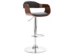 The Living Store Sgabello Da Bar In Compensato E Tessuto Grigio
