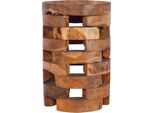 The Living Store Comodino 30X30X45 Cm In Legno Massiccio Teak