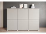 Highboard Otto Home "Kenia, Moderne Grifflose Hochkommode Mit 6 TüRen, Breite 180 Cm", Kaschmir, B:180Cm H:125Cm T:39,5Cm, Sideboards, Highboard, Push-To-Open-Fronten, HöHenverstellbaren EinlegeböDen