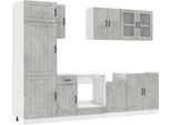 Syfax™ Set Mobili Da Cucina 8 Pz Lucca Grigio Cemento In Truciolato