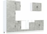 Syfax™ Set Mobili Da Cucina 7 Pz Lucca Grigio Cemento In Truciolato