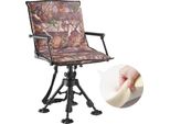 Vevor Sedia Pieghevole Da Campeggio Sedia Da Pesca Con Braccioli, Sedia Pieghevole Da Giardino Regolabile In Altezza (Capacità Di Carico 158 Kg) Rotazione Silenziosa A 360°, 420-625 Mm (Altezza Della Seduta) Per Picnic Giardino Esterno
