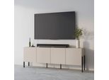 Kommode Otto Home "Jukon,Breite 200 Cm, Moderne Grifflose Kommode,4 TüRen", Beige (Kaschmir), B:200Cm H:70Cm T:40Cm, Sideboards, Kommode, Sideboard, Anrichte Viel Stauraum, Push-To-Open-Funktion, Topseller