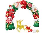 Natale Ghirlande Di Palloncini Ore Kit Metallic Oro Verde Rosso Bianco Palloncini Decorazioni Per Il Nuovo Anno