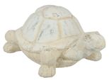 Dekofigur I.Ge.A. "SchildkröTe Aus Keramik", Beige (Creme), B:17Cm H:12Cm, Keramik, Dekofiguren, Deko Garten Figur Antik-Look Panzertier Gartendeko Tierfigur Statue
