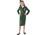Smiffys - Costume "World War Ii"" - Ragazza SM1920 (128-134) (Verde Kaki)"