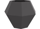 Vidaxl Fioriera Nera 100 X 100 X 80 Cm In Acciaio