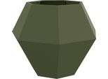 Vidaxl Fioriera Verde Oliva 100 X 100 X 80 Cm Acciaio