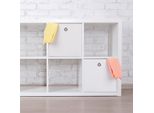 Cestini Portaoggetti Pieghevoli Per Mensole, Set Da 4, Organizer In Tessuto