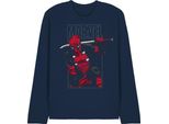 Deadpool - T-Shirt Unisex Uomo/Donna, Manica Lunga TV28597 (L) (Navy)