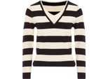 Maglione Da Donna Bridgeport - Nero Bianco Lana, Xs/S