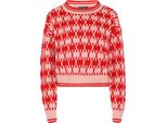 Maglione Da Donna Fenia - Rosso Bianco Lana, Xs/S