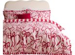 Furn - Set Di Biancheria Da Letto "Lavieen Bows"", Reversibile RV3614 (King Size) (Rosa/Rosso)"