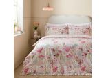 Furn - Set Di Biancheria Da Letto Con Volant "Gardenia"", Reversibile RV3657 (King/Super King) (Rosa)"