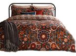 Furn - Set Di Biancheria Da Letto Stampato "Kinfolk"", Reversibile RV3623 (King/Super King) (Blu Jeans)"