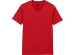 Maglietta Da Uomo Gildan Soft Style, Scollo A V, Maniche Corte BC490 (3XL) (Rosso Ciliegia)