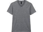 Maglietta Da Uomo Gildan Soft Style, Scollo A V, Maniche Corte BC490 (3XL) (Grigio Sportivo)
