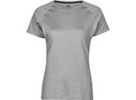 Maglietta Da Donna Tee Jays Cool Dry, Maniche Corte BC3324 (M) (Grigio Melange)
