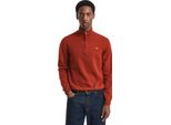 Gant - Felpa Da Uomo "Superfine"" Con Mezza Zip, Lana Di Pecora GT11830 (M) (Marrone)"