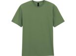 Gildan - T-Shirt Unisex Da Uomo/Donna, Leggera, Cotone BC7242 (L) (Verde Militare)