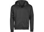 Tee Jays - Felpa Con Cappuccio "Urban"" Con Zip Integrale Per Uomo/Donna Unisex, Con Cappuccio BC7323 (L) (Nero)"