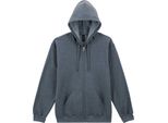 Gildan - Felpa Con Cappuccio E Zip Integrale Per Uomo/Donna Unisex, Peso Medio, Felpa BC7324 (S) (Grigio Melange)