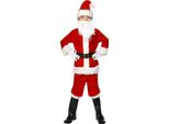 Smiffys - Costume Da Babbo Natale "Deluxe"" Per Bambini, Design Natalizio SM3604 (128-134) (Rosso)"