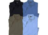 Atlas For Men - Polo Da Uomo (Confezione Da 4) AF4119 (4XL) (Verde Kaki/Nero/Blu/Blu Navy)