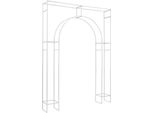 Arco Nuziale - Supporto In Ferro - Arco Aperto 1,8 X 2,4 M - Supporto Per Piante Rampicanti - Per Cerimonie E Compleanni - Bianco