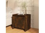 The Living Store Comodino In Rovere Fumé 45X34X44,5 Cm Materiale In Legno