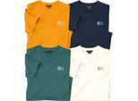Atlas For Men - Maglietta Da Uomo "Essential Outdoor"" (Confezione Da 4) AF4005 (Xl) (Verde/Ecru/Ocra/Blu Navy)"