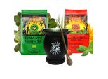 Set Per Tè Verde Yerba Mate Con Tazza In Acciaio - Tè Verde Yerba Mate Con Guaranà E Tè Mate Biologico 200 G - Bombilla 19 Cm