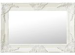 The Living Store Specchio Da Parete In Stile Barocco 60X40 Cm Bianco
