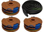 3 Bobine Di Filo + Cappuccio Per Worx Wg 100 101 104 105 106 WA0007 WA0037 Decespugliatore