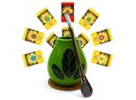 Set Da Tè Mate Green Yerba Mate - Set Da Tè Yerba Mate Brasiliano 500 G, Tazza Da Tè In Ceramica Hoja GrüN 350 Ml, Bombilla