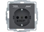 Berker 48031606 Steckdose Schuko/Usb Antracite Opaco