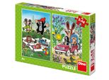 Dino Puzzle La Talpa è Felice, La Talpa E L'auto 2X48 Pezzi