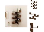 Vidaxl Mensole Angolari A Parete 2 Pz. Rovere Marrone 40X40X50 Cm Materiale A Base Di Legno - Mensole A Muro