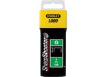 Stanley - Graffette Extra Forti (Confezione Da 1000) TE647 (12 Mm) (Nero/Giallo)