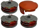 3 Bobine Di Filo + Cappuccio Per Flymo Revolution 2000 2300 2500 513937189 Decespugliatore