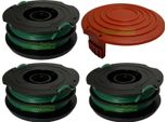 3 Bobine Di Filo + Cappuccio Per Black&Decker GH1000 GH2000 A6495 RS0011 Decespugliatore