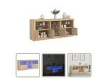 The Living Store Credenza Con Luci Led Rovere Sonoma 181,5X37X67 Cm