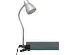 Lampada A Morsetto Led Lampada A Morsetto Braccio Flessibile 2,5W Color Titanio Metallo-Plastica Briloner