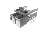 Naber Cox® Base 360 S/600-2 Con Piastra Di Base, Raccoglitore Di Rifiuti Per Estensioni Frontali, Grigio Chiaro