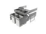 Naber, Cox® Base 1T 600-4 Con Base. Cestino Per Rifiuti, Grigio Chiaro, Altezza 460 Mm - Cestino Per Rifiuti