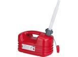 Tanica Di Carburante Pressol Con Beccuccio Flessibile Colore Rosso 5000Ml