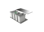 Naber Cox® Box 2T 900-4. Cestino Per Rifiuti, Con Coperchio Organico, Grigio Chiaro. - Cestino Per Rifiuti